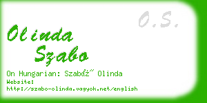 olinda szabo business card
